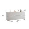 Meuble de salle de bain double vasque 2 tiroirs suspendu blanc laqué Ikon S Remises