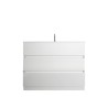 Meuble de salle de bains moderne blanc brillant 3 tiroirs avec lavabo Joey Caractéristiques