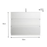 Meuble de salle de bains moderne blanc brillant 3 tiroirs avec lavabo Joey Achat
