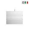 Meuble de salle de bains moderne blanc brillant 3 tiroirs avec lavabo Joey Catalogue