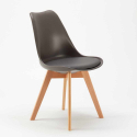 Table Ronde Noire 70x70cm 2 Chaises Colorées Intérieur Bar Café Nordica Cosmopolitan 