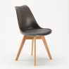 Table Ronde Noire 70x70cm 2 Chaises Colorées Intérieur Bar Café Nordica Cosmopolitan 