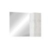 Miroir de salle de bain avec éclairage LED et colonne suspendue 1 porte bois blanc Evin Catalogue