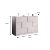 Meuble de salle de bain sur pied blanc brillant double vasque 3 tiroirs Feel T Dama Choix
