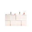 Meuble de salle de bain suspendu à double vasque 2 tiroirs blanc brillant Feel S Dama Offre