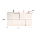 Meuble de salle de bain suspendu à double vasque 2 tiroirs blanc brillant Feel S Dama Catalogue