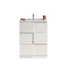 Meuble de salle de bains sur pied avec 3 tiroirs blanc brillant et lavabo Tetra Dama Achat