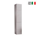 Colonne de salle de bain design moderne suspendue 1 porte blanc brillant Raissa Dama Vente
