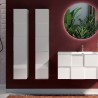 Colonne de salle de bain design moderne suspendue 1 porte blanc brillant Raissa Dama Remises
