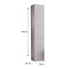 Colonne de salle de bain design moderne suspendue 1 porte blanc brillant Raissa Dama Catalogue