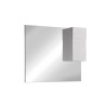 Miroir de salle de bain avec éclairage LED et colonne 1 porte blanc brillant Zeit Dama Modèle