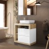 Meuble sous-lavabo moderne 2 tiroirs bois blanc avec vasque Jarad BW Catalogue