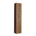 Colonne de salle de bain suspendue 1 porte rangement bois chêne Edon Promotion