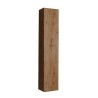 Colonne de salle de bain suspendue 1 porte rangement bois chêne Edon Promotion