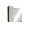 Armoire colonne de salle de bain 1 porte avec miroir à LED blanc effet chêne Pilar BW Achat