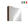 Armoire colonne de salle de bain 1 porte avec miroir à LED blanc effet chêne Pilar BW Caractéristiques