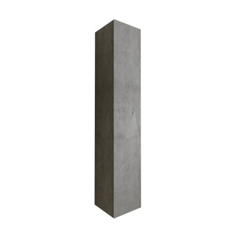 Armoire de salle de bain suspendue 1 porte gris béton Kubi Promotion