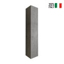 Armoire de salle de bain suspendue 1 porte gris béton Kubi Offre