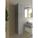 Colonne de salle de bain suspendues 1 porte meuble de rangement en ciment gris Kubi Vente