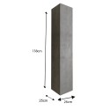 Armoire de salle de bain suspendue 1 porte gris béton Kubi Remises