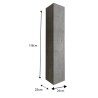 Armoire de salle de bain suspendue 1 porte gris béton Kubi Remises