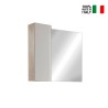 Miroir de salle de bain avec éclairage LED colonne 1 battante blanc gris Pilar BC Caractéristiques