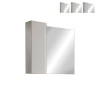Miroir de salle de bain LED avec colonne 1 porte blanc gris Pilar BC Offre