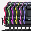 Chaise gaming ergonomique avec repose-pieds LED RGB The Horde Comfort 