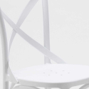 Table ronde blanche 70x70cm Avec 2 Chaises Colorées Intérieur bar café Vintage Long Island 