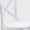 Table ronde blanche 70x70cm Avec 2 Chaises Colorées Intérieur bar café Vintage Long Island 