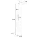 Colonne de douche en acier avec mitigeur cascade d'hydromassage Sirmione 