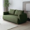Canapé 3 places en tissu, style design nordique moderne, 196 cm vert Geert