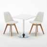 Table Carrée Blanche 70x70cm et 2 Chaises Colorées Set Intérieur Bar Café Nordica Cocktail Prix