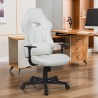 Chaise de jeu de bureau ergonomique avec coussin lombaire blanc Estoril Light Vente