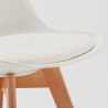 Table Carrée Blanche 70x70cm et 2 Chaises Colorées Set Intérieur Bar Café Nordica Cocktail 
