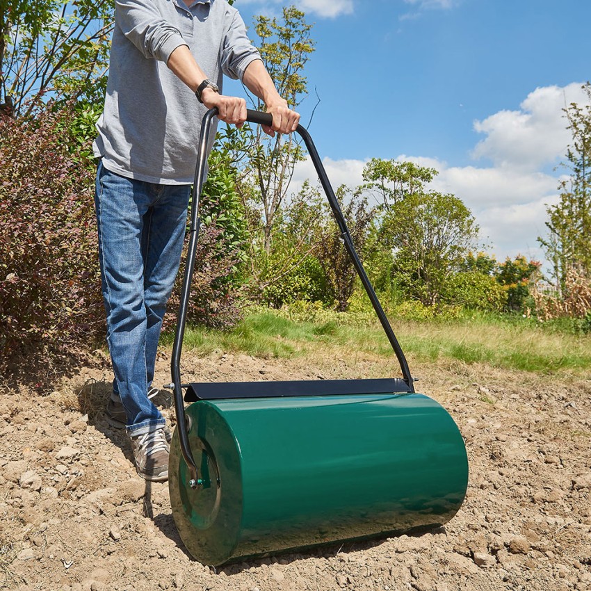 Rouleau À Gazon En Acier 45 Litres Avec Sable Et Eau Grassy