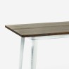 Table à manger de salon 120x60x106 vintage industriel en métal Catal Brush Modèle