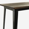 Table de cuisine salle à manger style industriel 120x60 bois métal Catal.