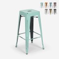 tabouret de bar vintage en métal design industriel style steel stale 78cm Promotion