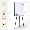 Tableau magnétique avec chevalet 90x60cm bloc de feuilles de papier Cletus M Prix