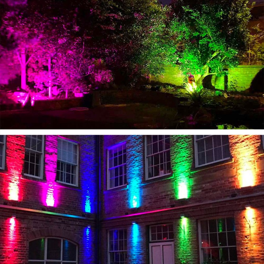 Lampe Solaire de Jardin Extérieur RGB LED Changement Couleur à