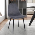 Chaise de salle à manger cuisine restaurant en velours design moderne Lozan Catalogue