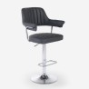 Tabouret de bar cuisine simili cuir accoudoirs réglables piètement chromé Tampa Dimensions