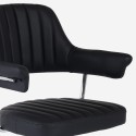 Tabouret de bar cuisine simili cuir accoudoirs réglables piètement chromé Tampa 