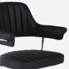 Tabouret de bar cuisine simili cuir accoudoirs réglables piètement chromé Tampa 