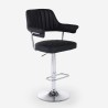 Tabouret de bar cuisine simili cuir accoudoirs réglables piètement chromé Tampa Prix