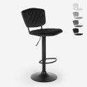 Tabouret de bar de cuisine haut réglable recouvert de tissu velours Toronto Vente