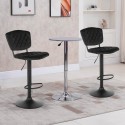 Tabouret de bar de cuisine haut réglable recouvert de tissu velours Toronto Modèle