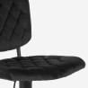 Tabouret de bar de cuisine haut réglable recouvert de tissu velours Toronto 