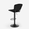 Tabouret de bar de cuisine haut réglable recouvert de tissu velours Toronto 